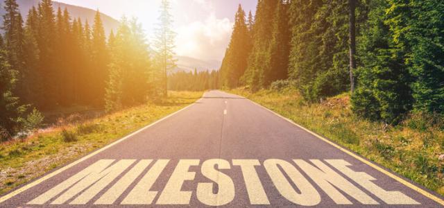 long road with "milestone" written on it